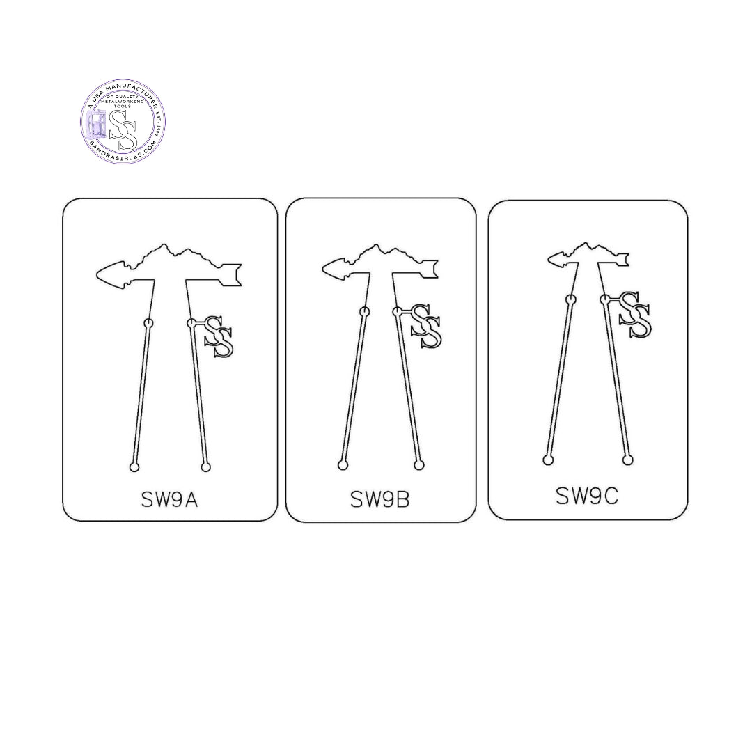 PANCAKE DIE SW9 ARROW / MOUNTAINS